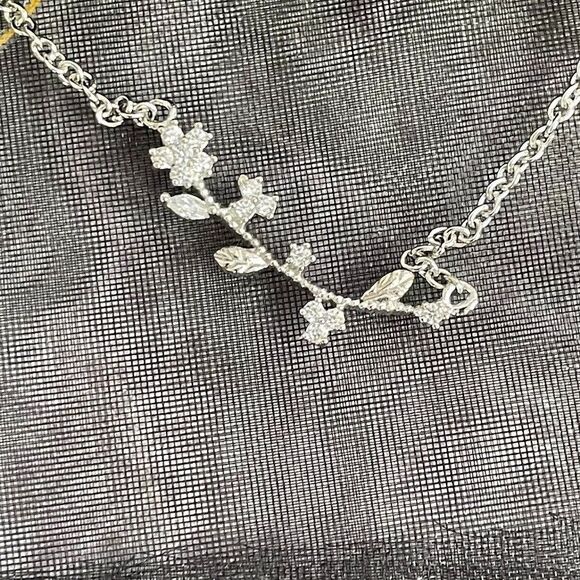 NEW Kenneth Jay Lane Necklace and Earrings Coordinating Set Silver CZ Jewelry - Picture 2 of 12